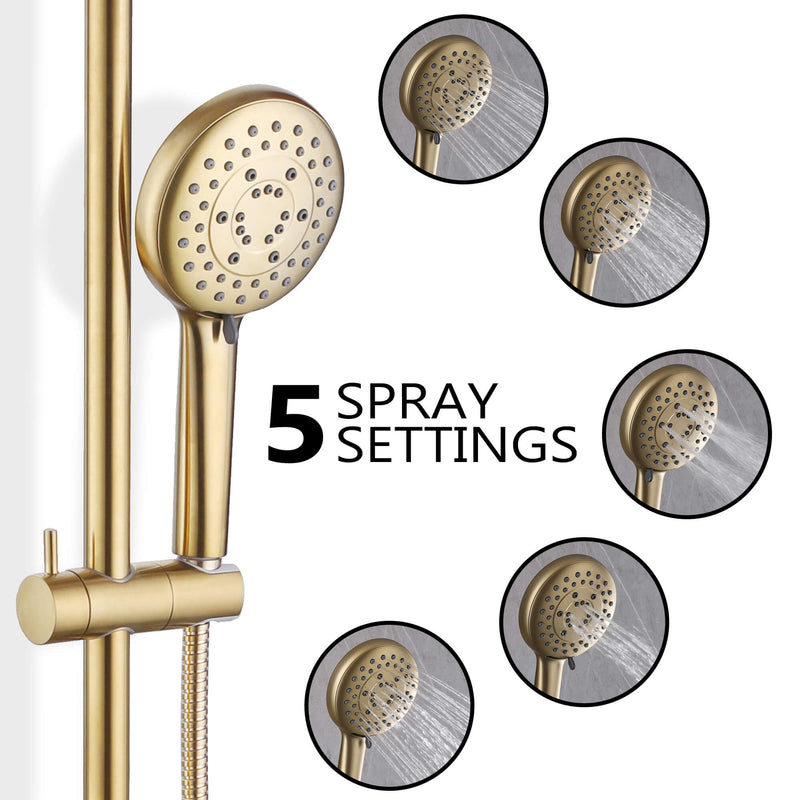 Exposed Shower Faucet with Anti-Scald Pressure Balance Valve