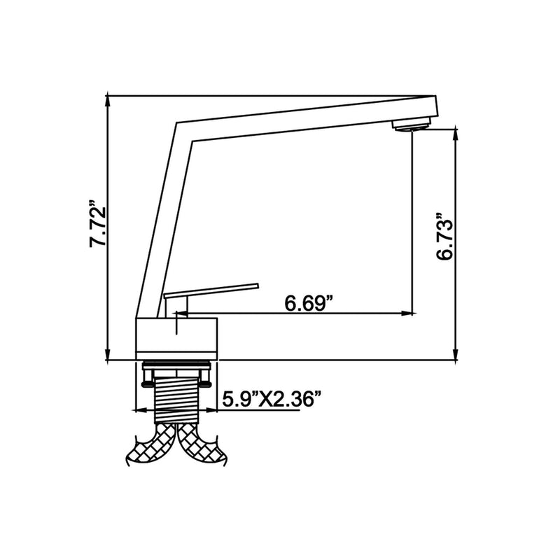 Modern Single Hole Bathroom Sink Faucet