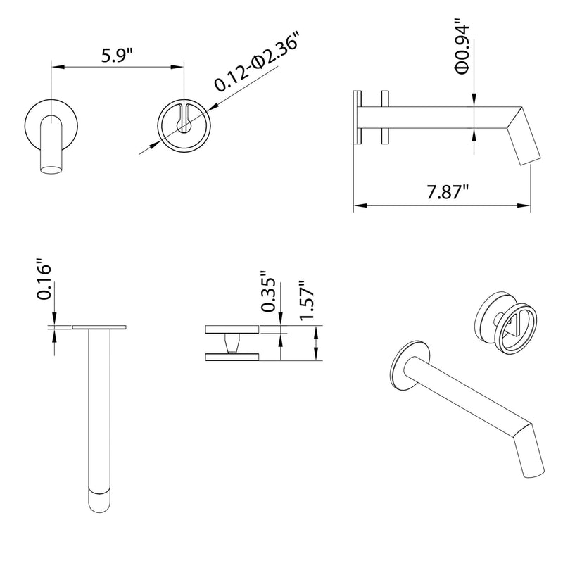 Wall Mount Bathroom Faucet Sink Faucet