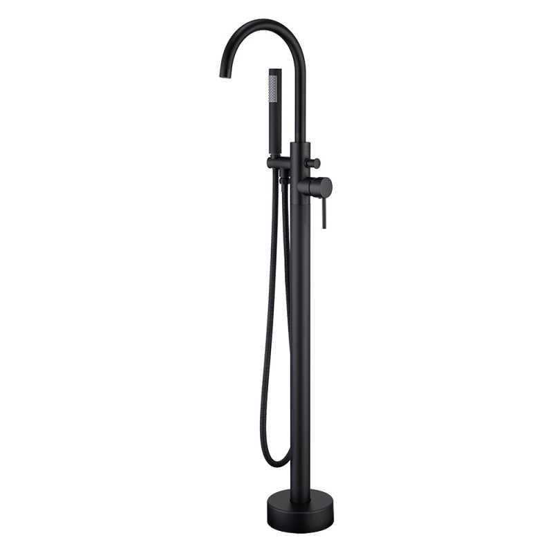 Stylish Floor Mounted Tub Filler with Hand Shower