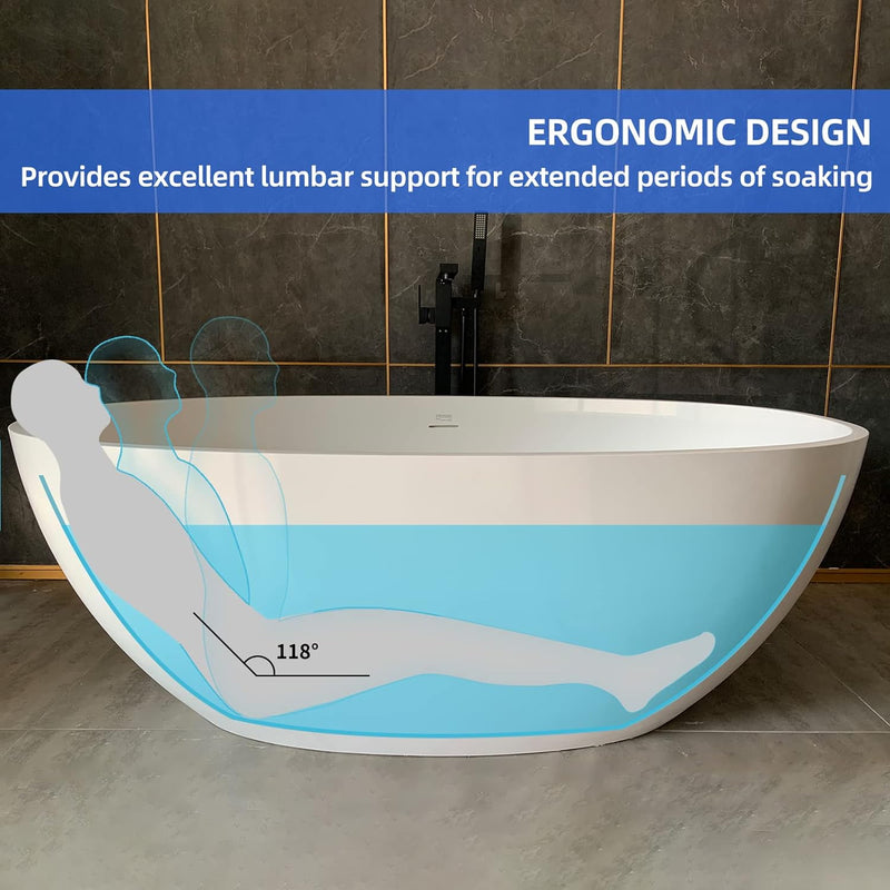 Luxury Freestanding Bathtub Modern Design Durable Acrylic Bathtub